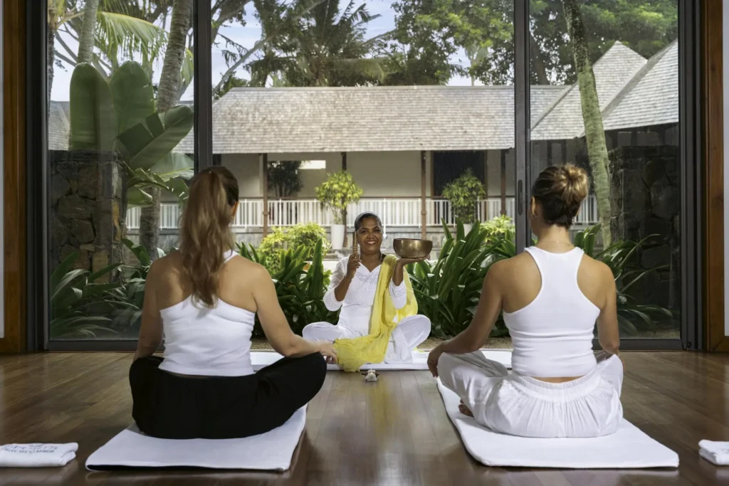 wellness retreat at Royal Palm Beachcomber Luxury featuring a tranquil spa setting surrounded by tropical gardens and a relaxing island atmosphere