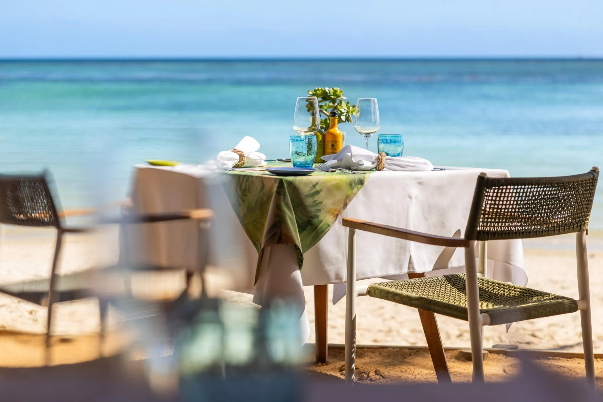 trou aux biches mauritius beach view with turquoise lagoon and white sand