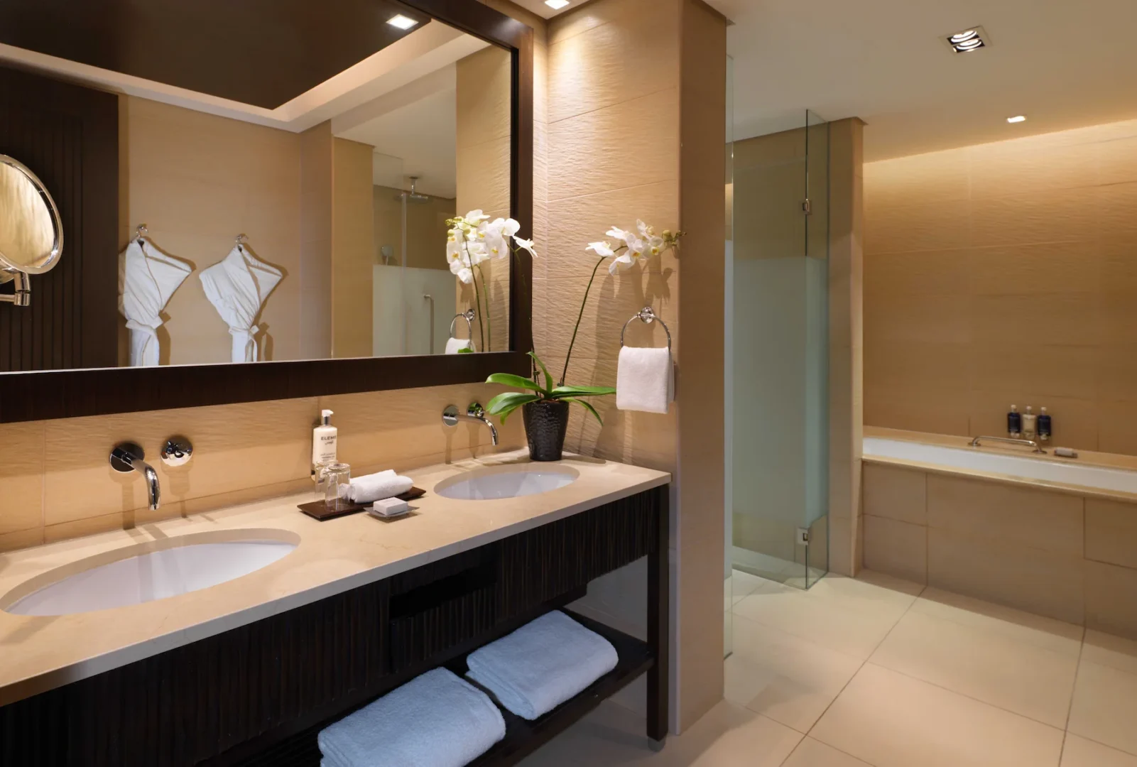 Anantara the palm Dubai. Dual vanity sink in bathroom