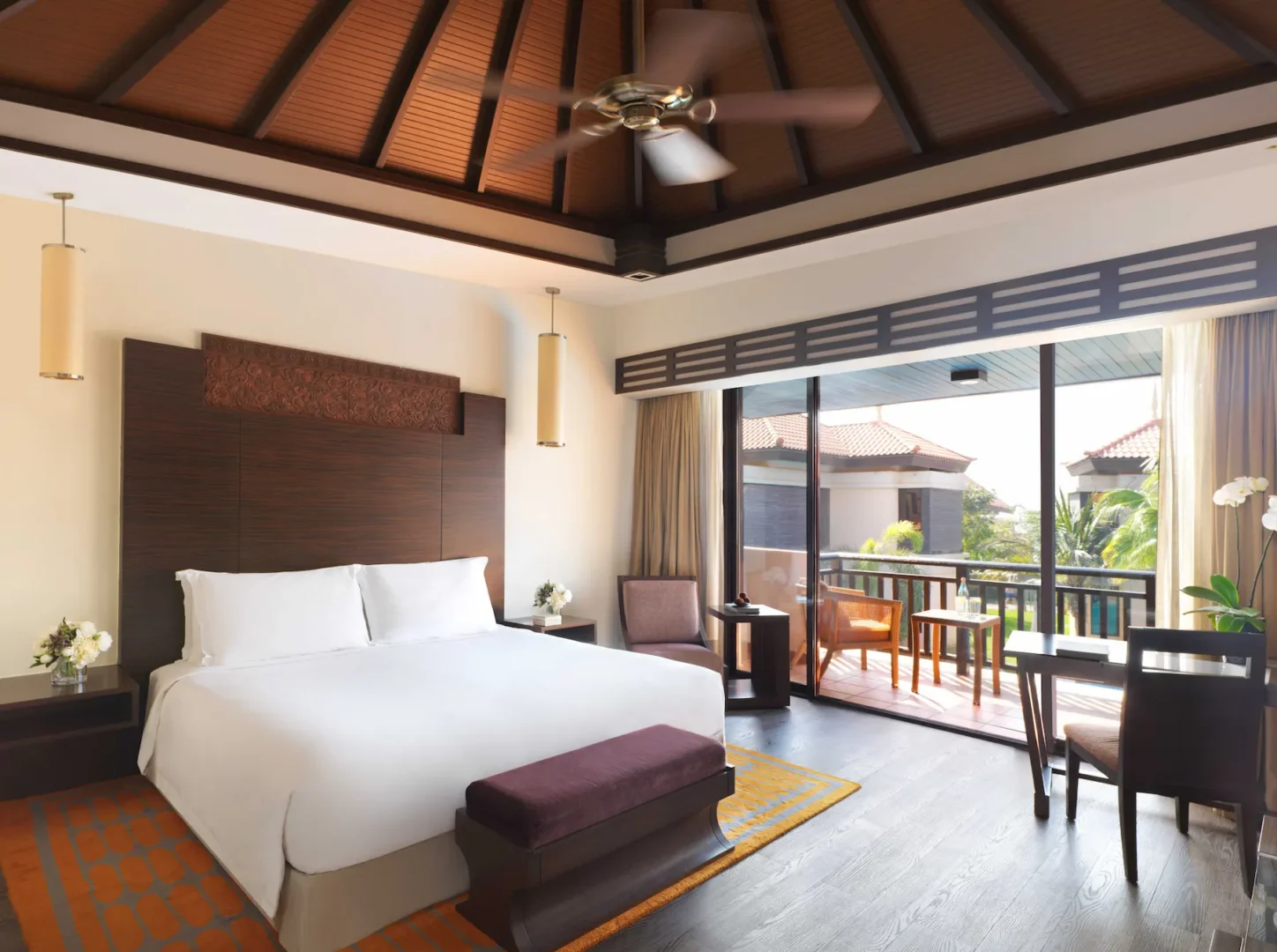 Anantara The Palm Dubai. Wide shot of premier lagoon view room