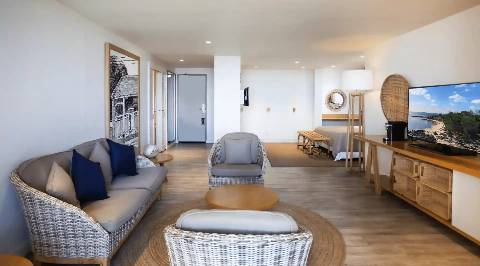 canonnier suite lounge featuring comfortable seating