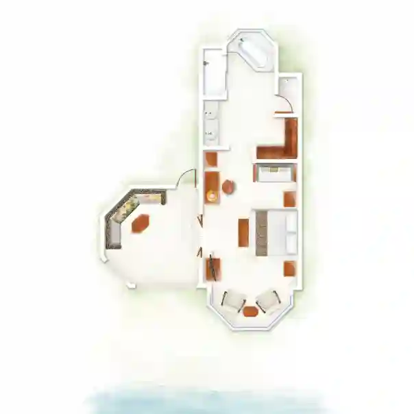 floor plan layout of dinarobin junior suite