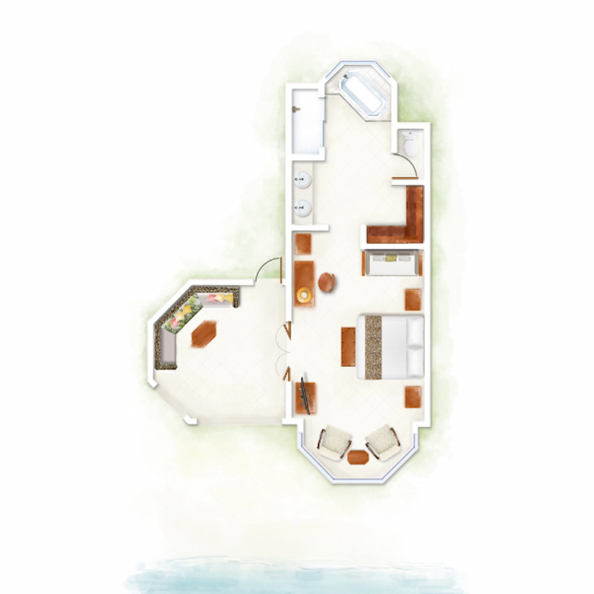 dinarobin mauritius junior suite beachfront floor plan
