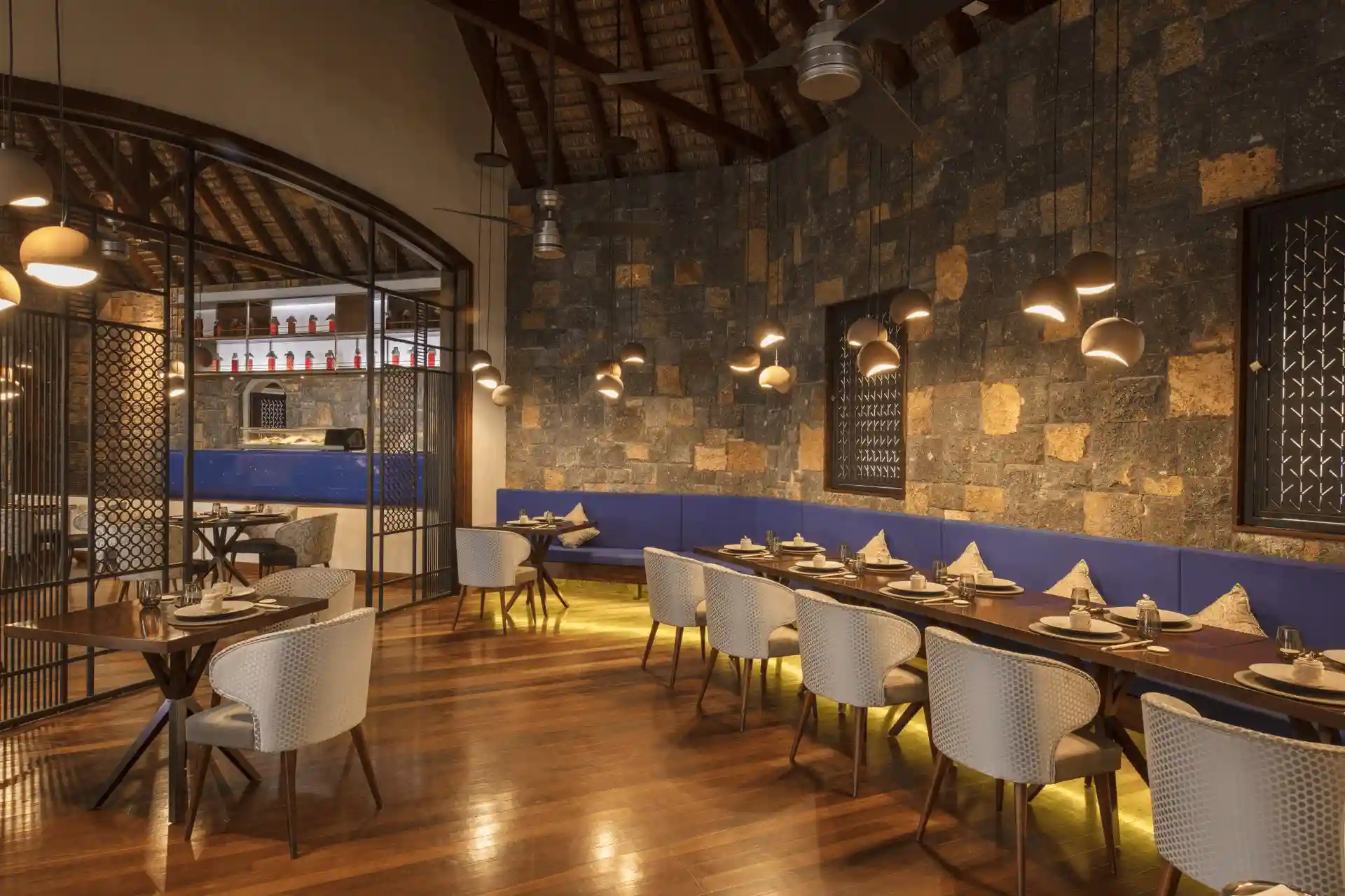 interior of umami restaurant at dinarobin golf & spa resort mauritius