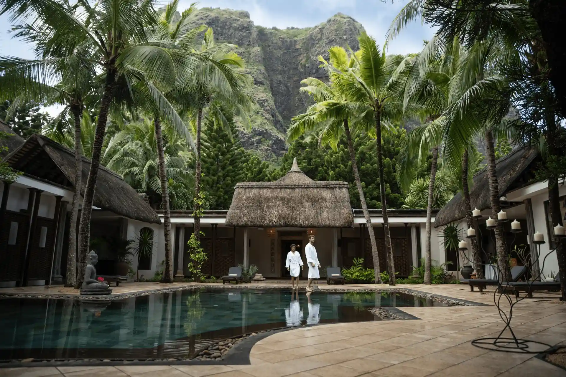 dinanrobin mauritius spa interior featuring treatment beds and soothing atmosphere
