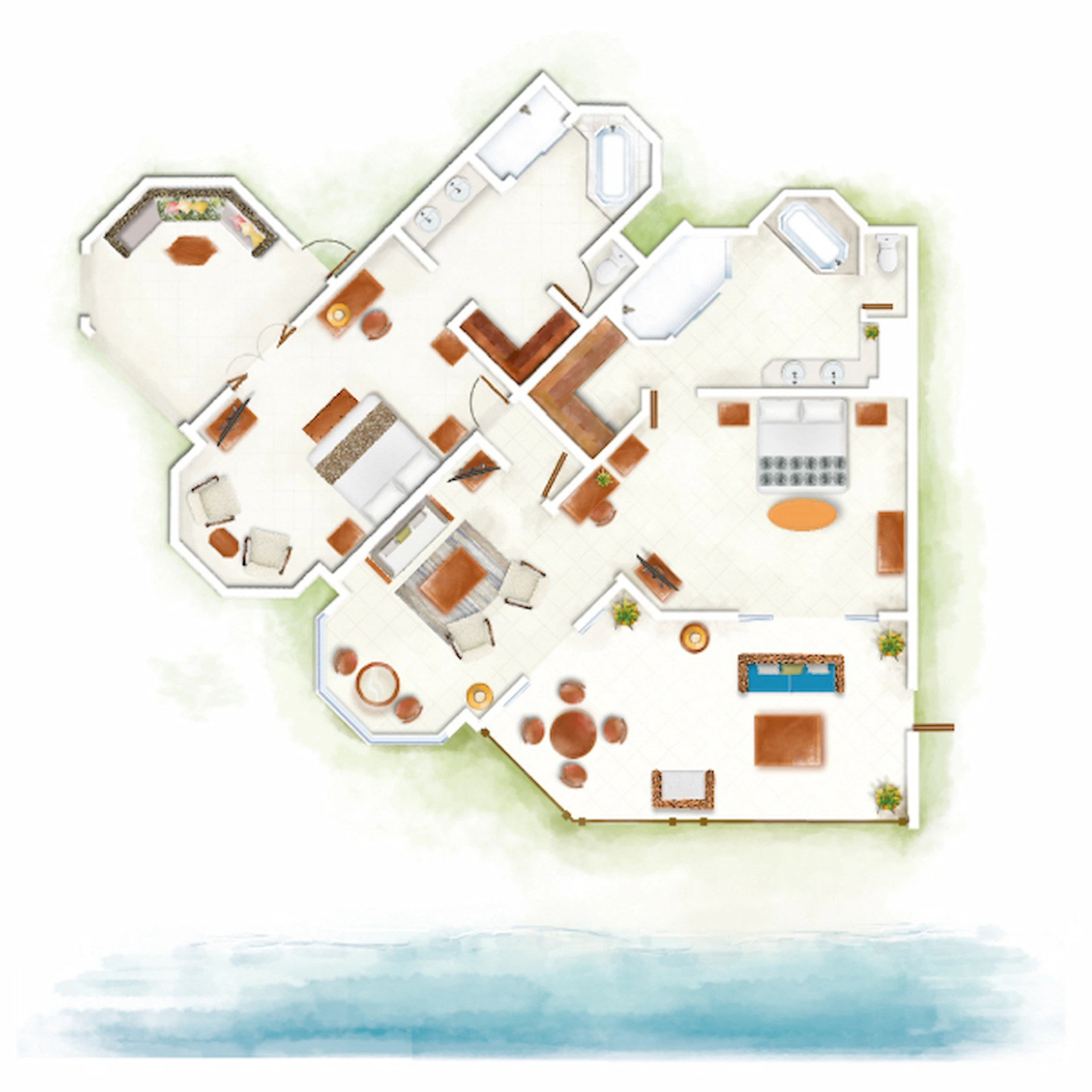 dinarobin mauritius two bedroom luxury family suite