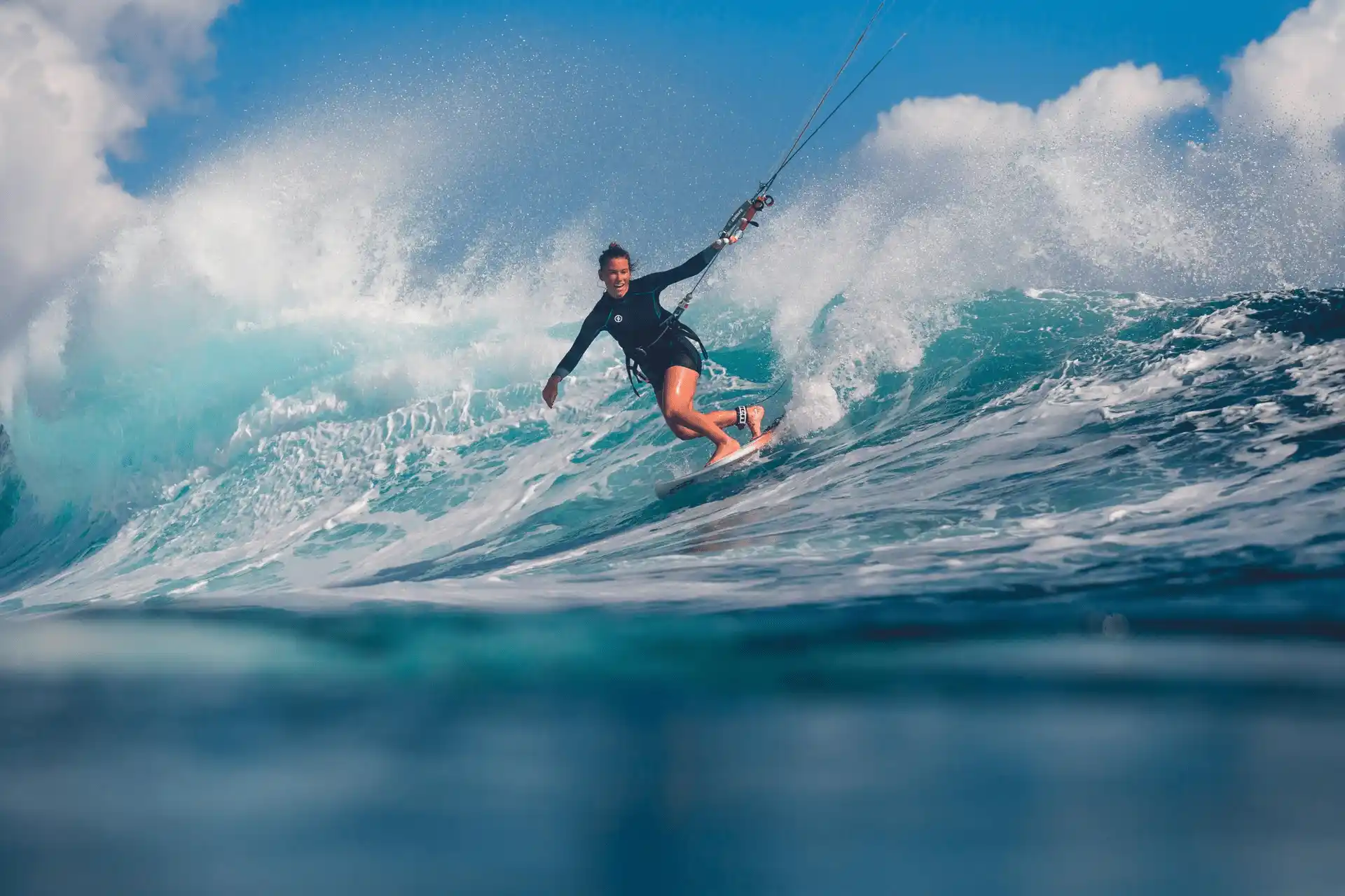 guest enjoying watersports at dinarobin golf & spa resort mauritius