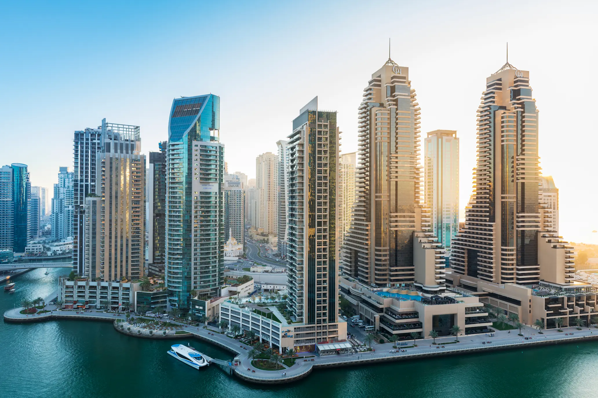 grosvenor house dubai exterior city skyline showcasing an iconic urban setting and refined luxury presence
