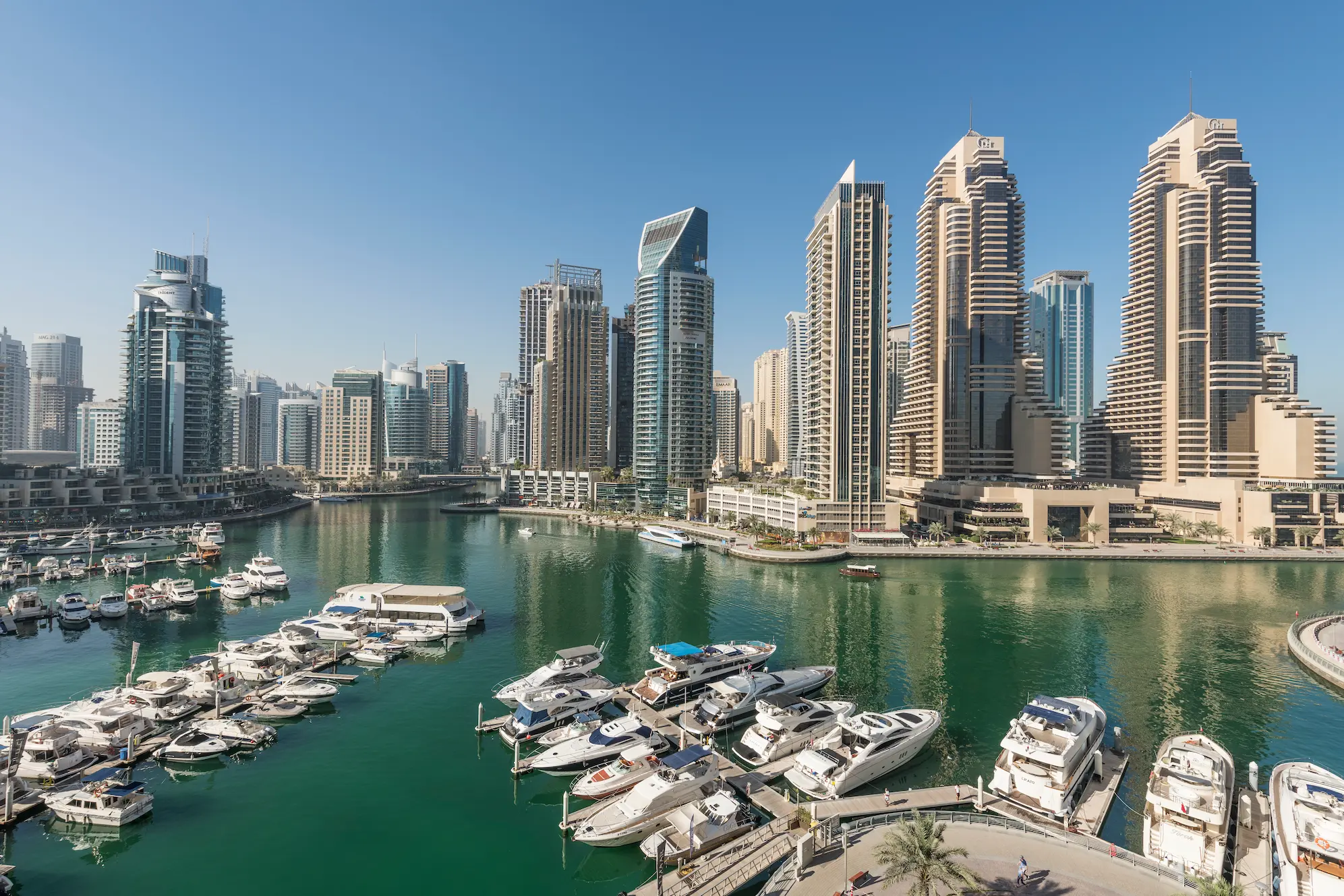 grosvenor house dubai exterior marina showcasing the waterfront setting and refined luxury cityscape