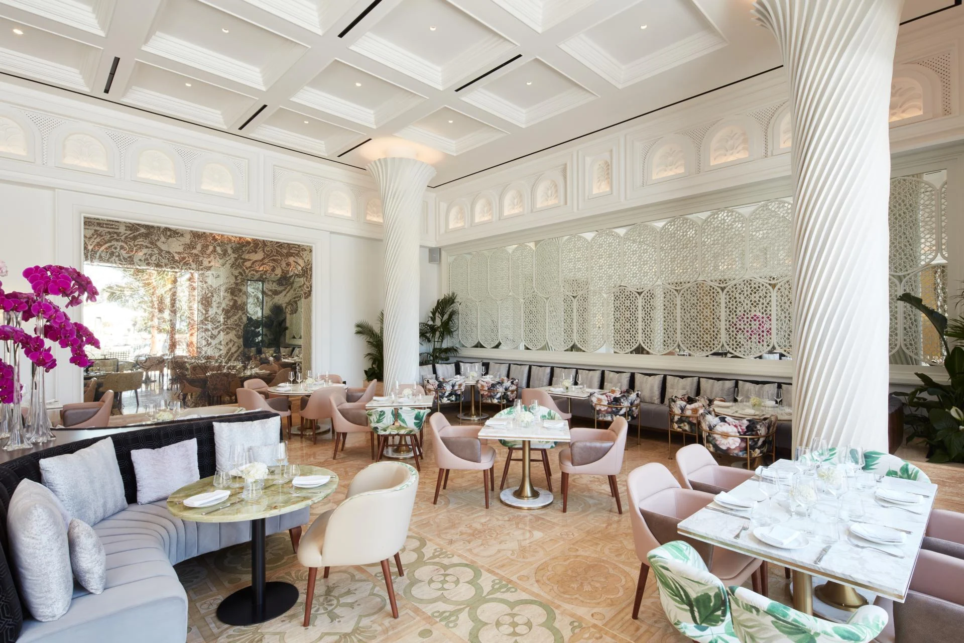 jumeirah al qasr arboretum interior elegant restaurant setting with rich decor and refined dining ambiance
