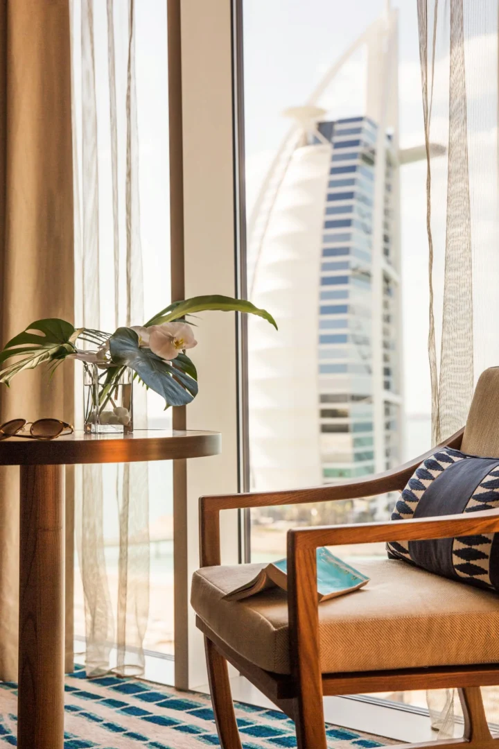 jumeirah beach hotel ocean club room living room stylish seaside suite lounge with scenic ocean views