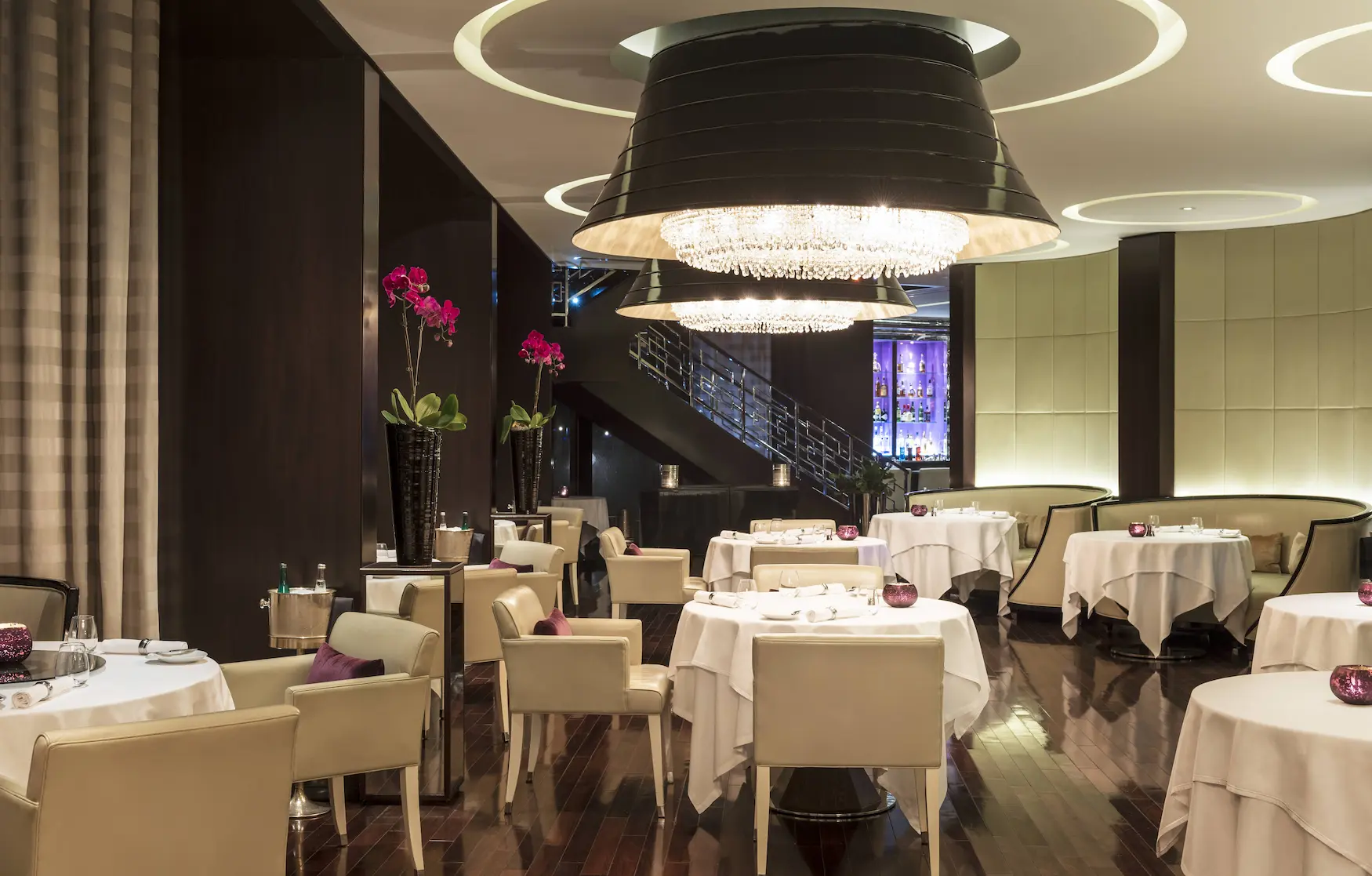 rhodes twenty10 restaurant interior at le royal meridien beach resort and spa dubai featuring modern elegant décor, stylish dining tables and ambient lighting for a refined culinary experience