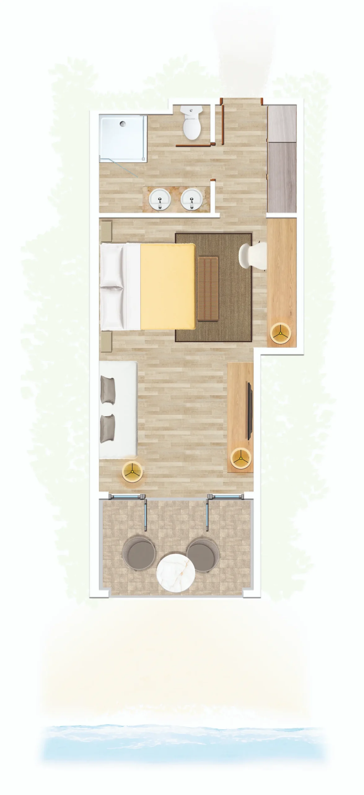 superior room at cannonier beachcomber golf resort and spa mauritius floor plan