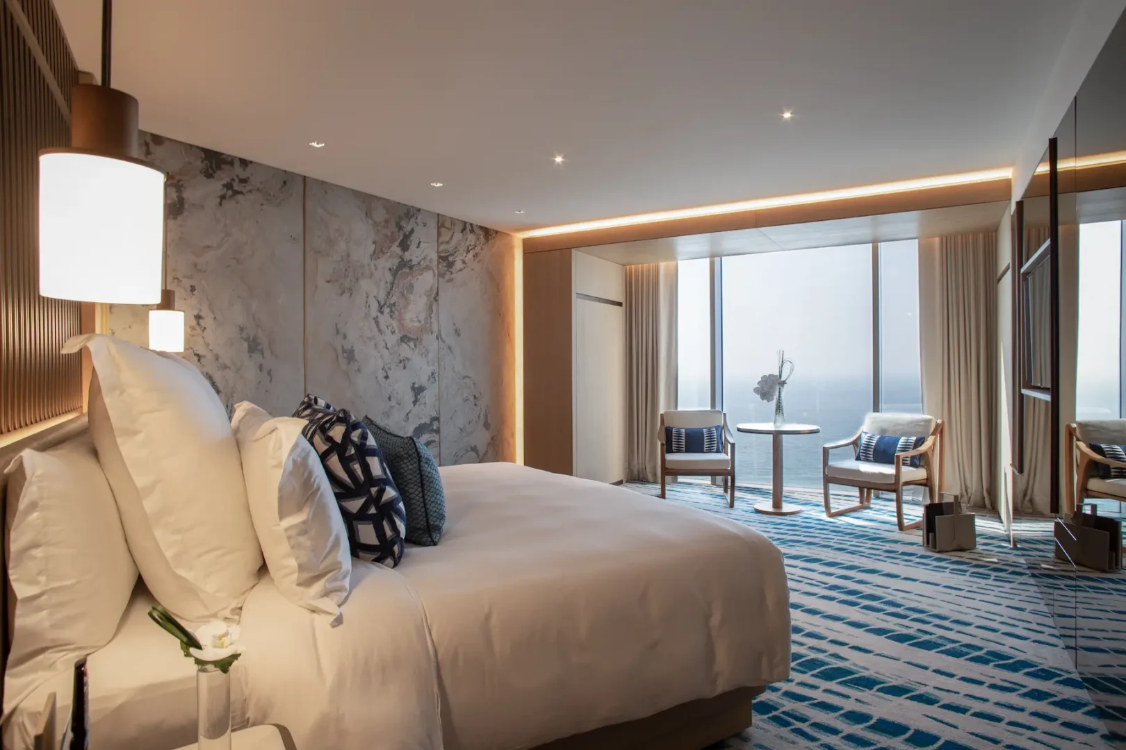 view from ocean deluxe room at jumeirah beach hotel overlooking the arabian gulf