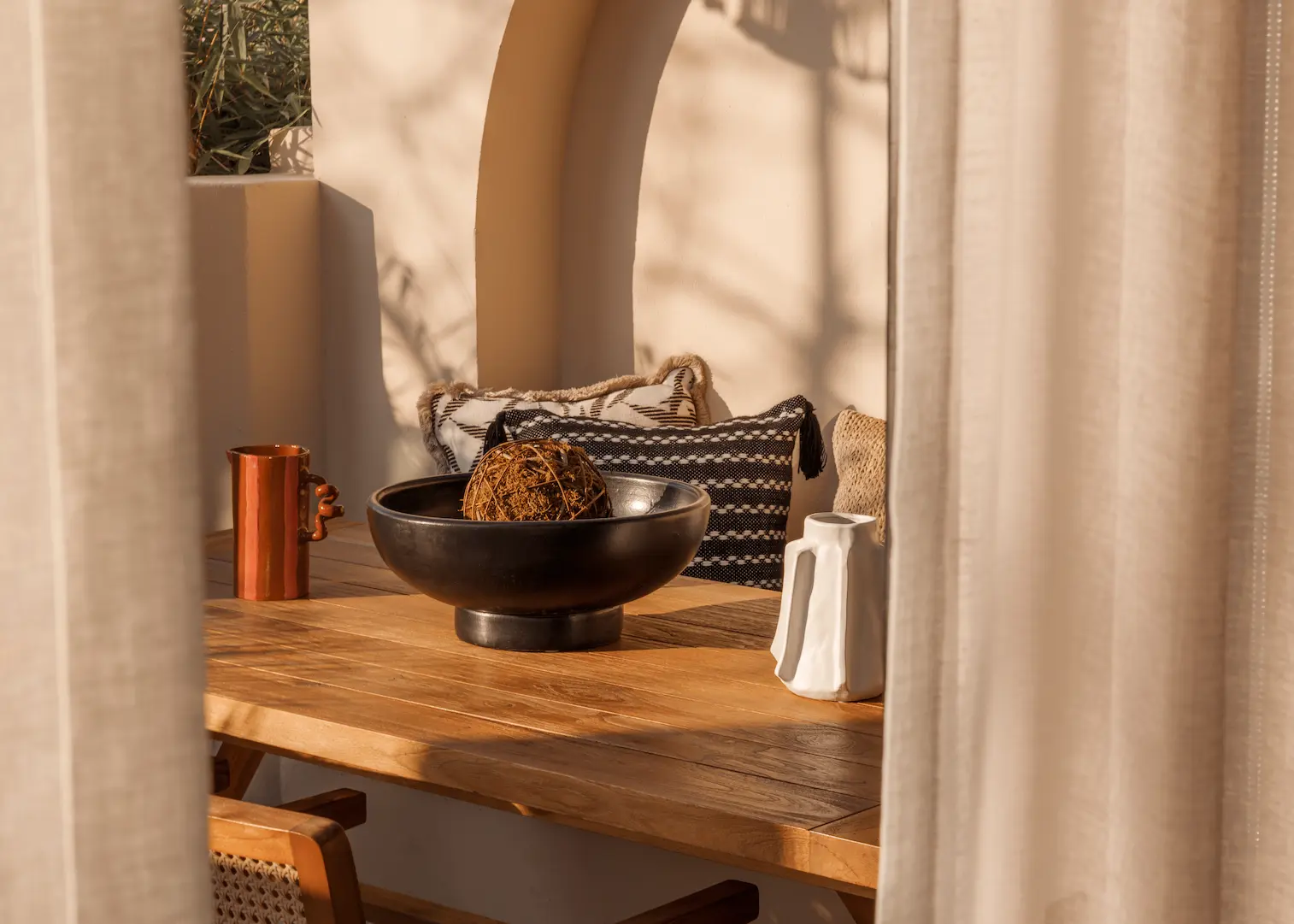dining area on terrace of one bedroom al bahar villa at Jumeirah Beach Hotel with outdoor seating and arabian gulf views