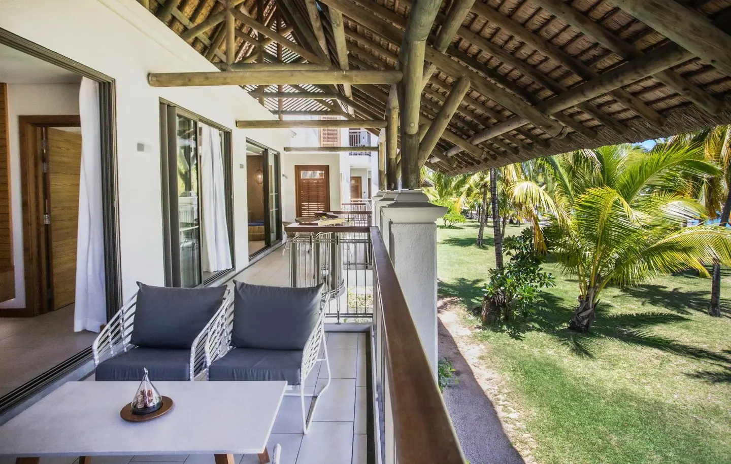 paradis luxury beachfront family suite balcony view
