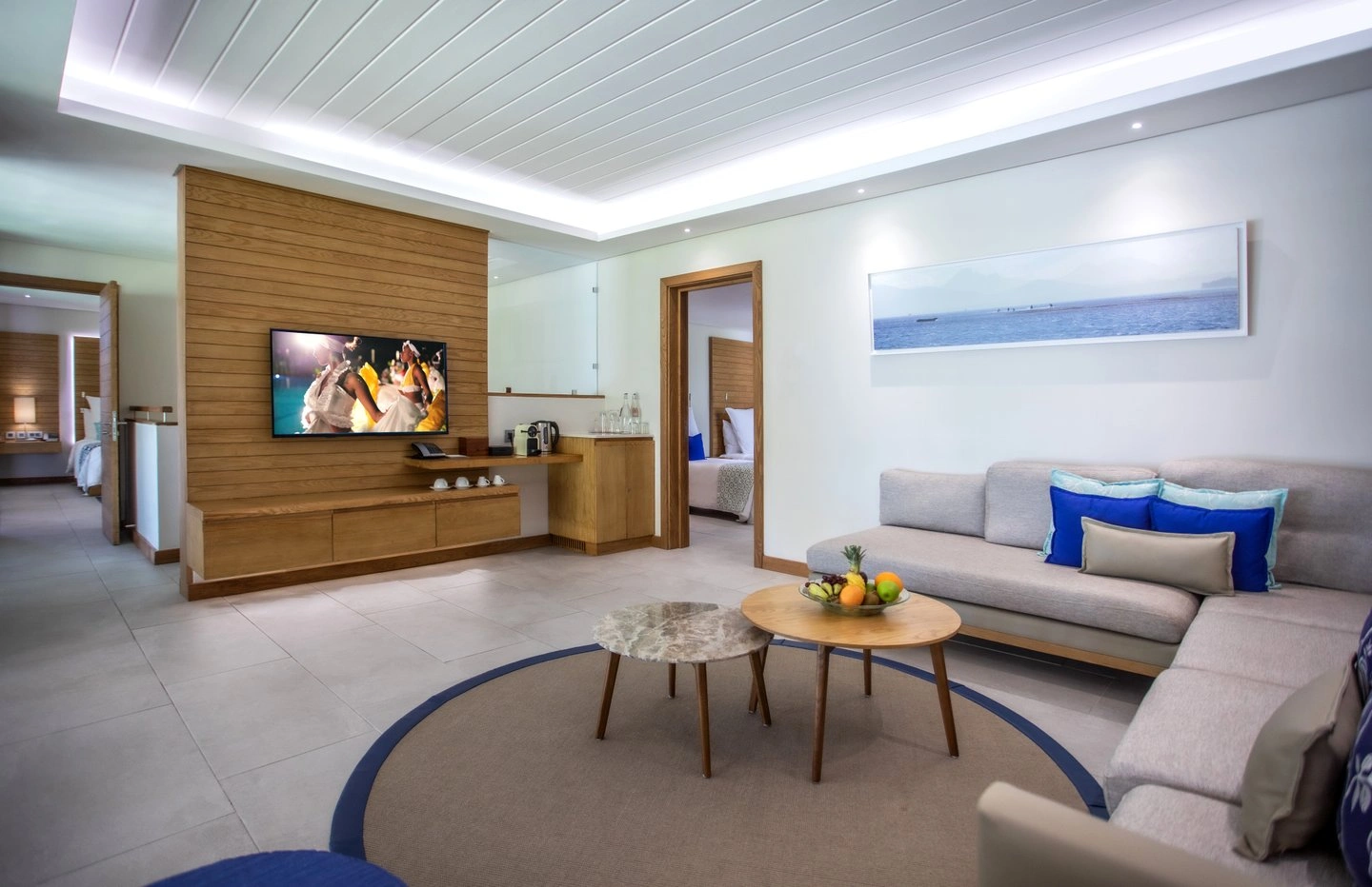 paradis luxury beachfront family suite lounge
