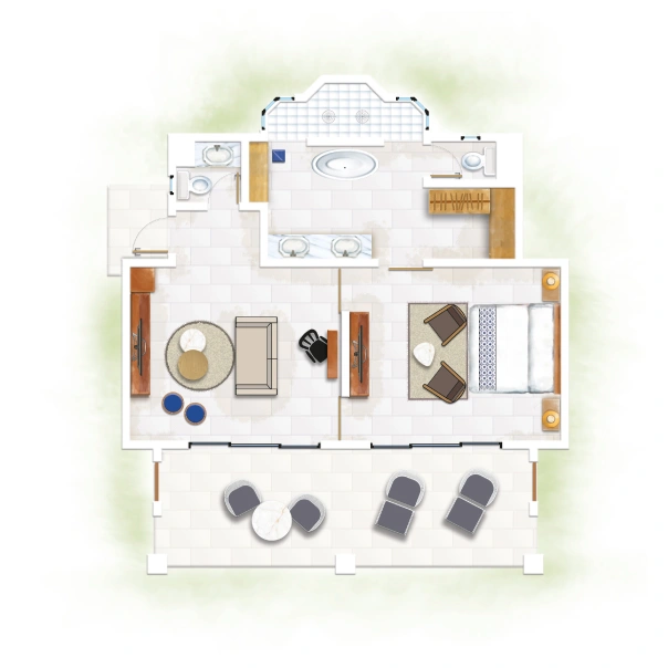 paradis ocean beachfront suite floor plan