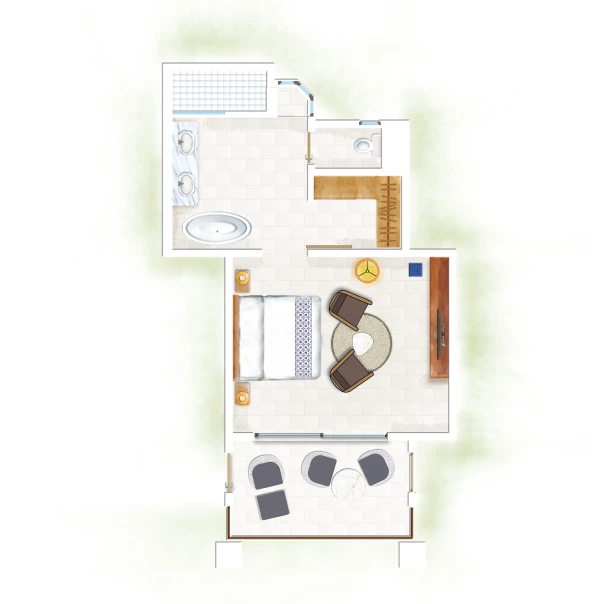 floor plan of a paradis bay view room at paradis mauritius