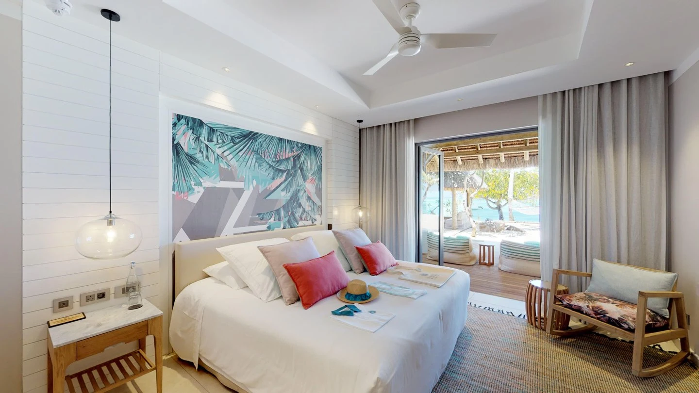 paradis presidential villa spacious bedroom with beachfront view
