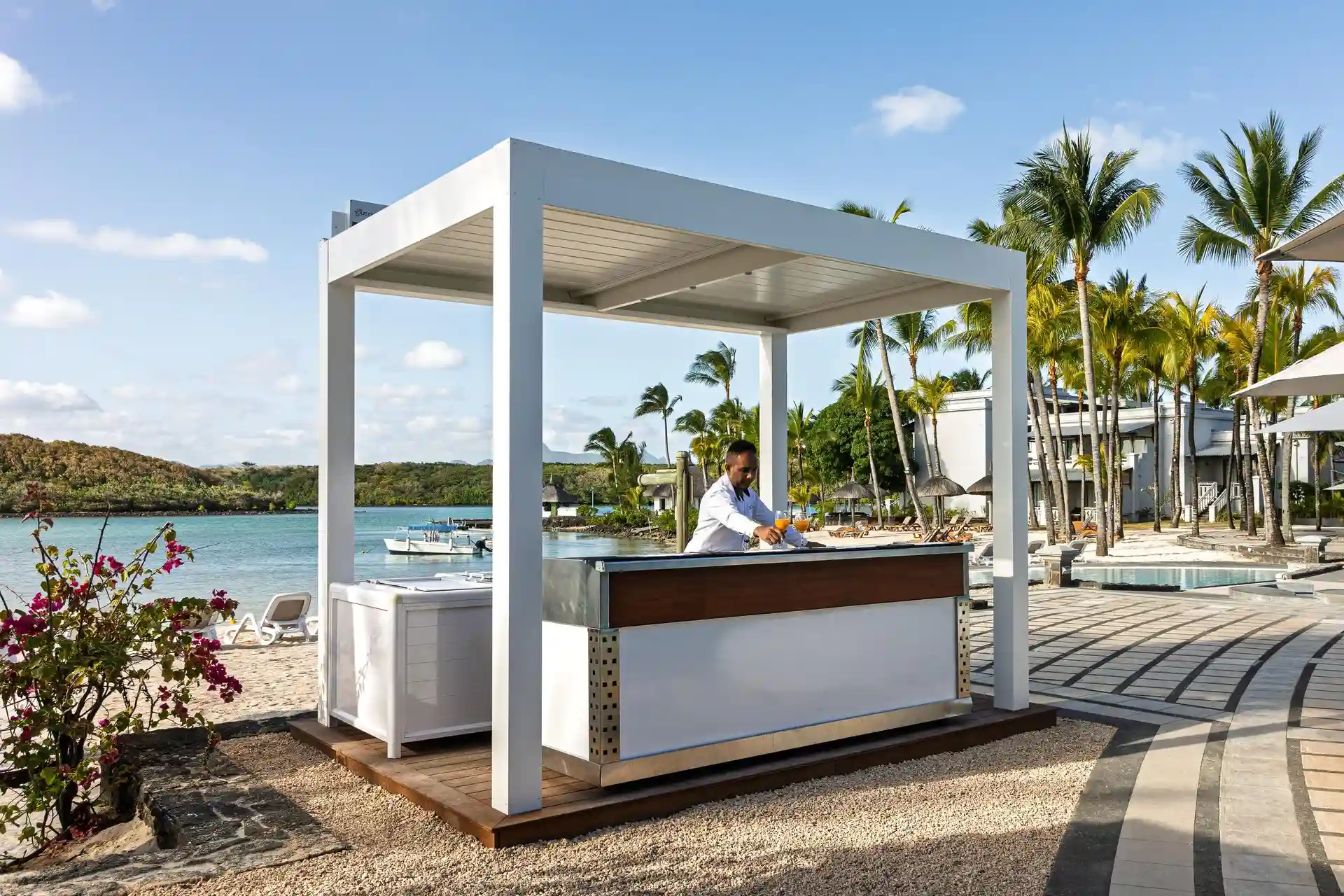shandrani mauritius kaban bar daytime tropical poolside bar at shandrani beachcomber resort and spa