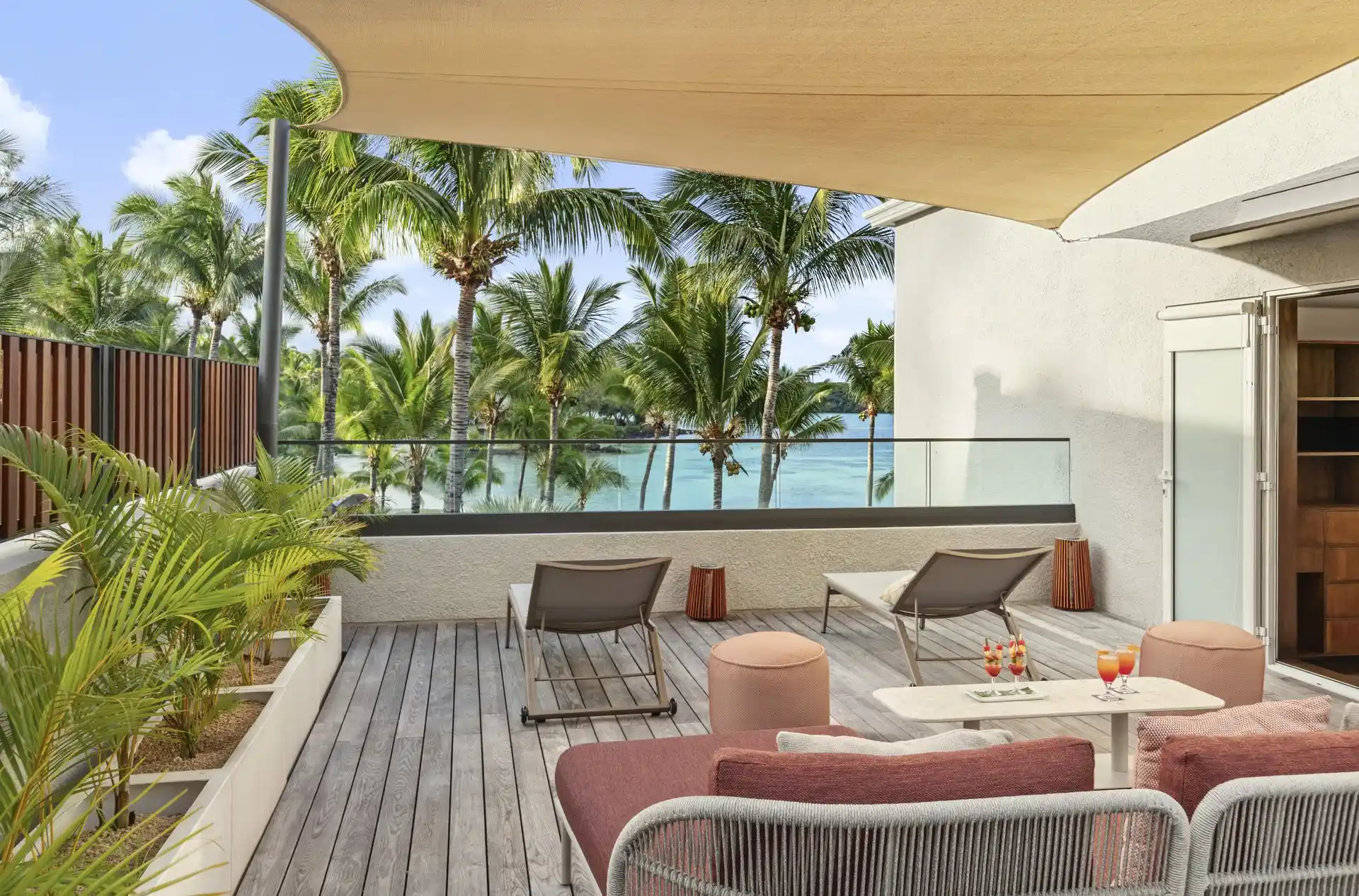 shandrani mauritius rooftop room jacuzzi with scenic ocean view hotel terrace
