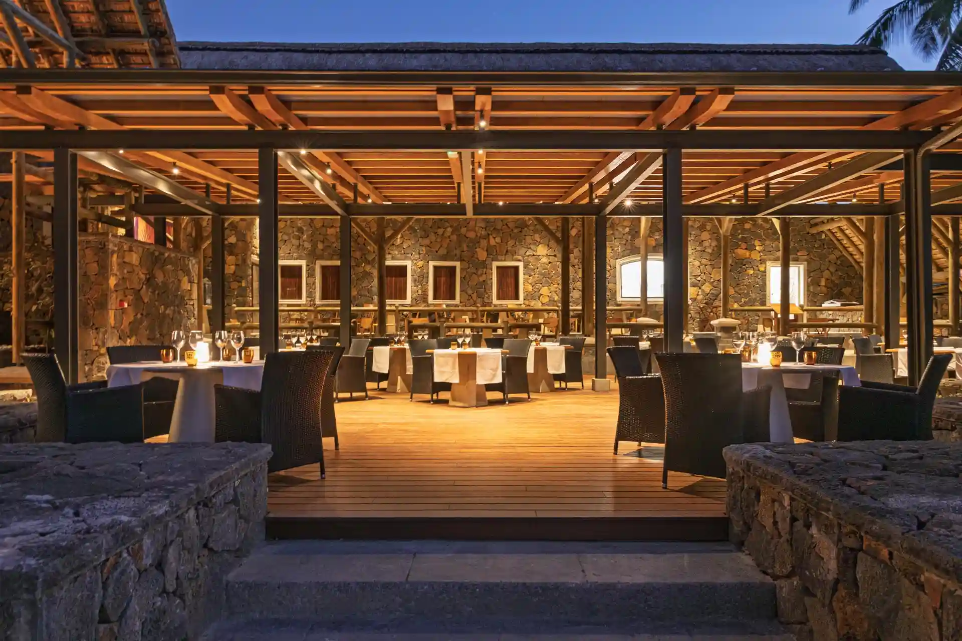 serendipity adults‑only restaurant at shandrani beachcomber resort and spa serving refined international cuisine as part of the shandrani for 2 experience