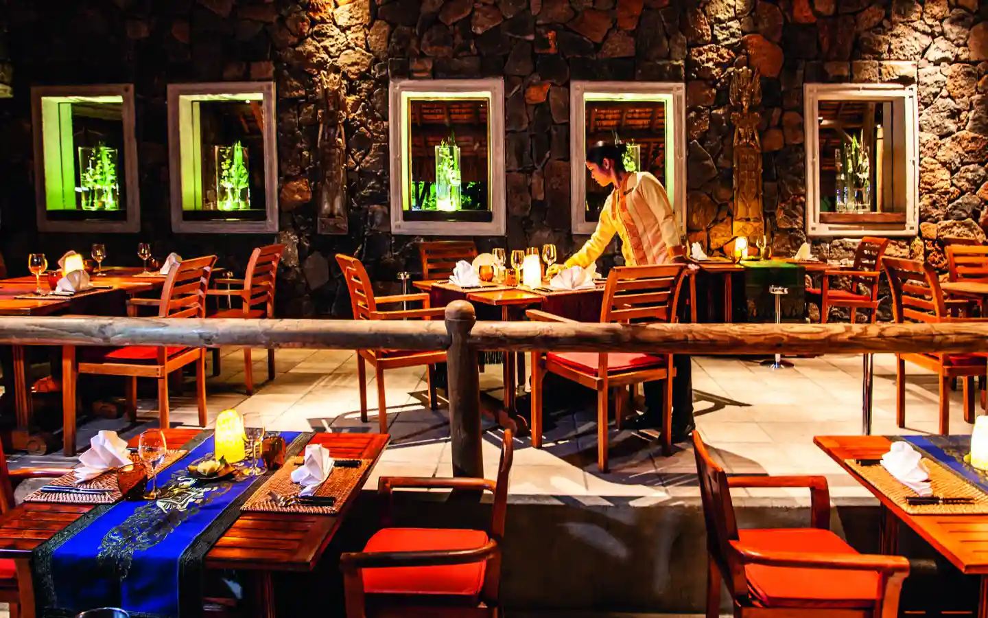 thai fine‑dining restaurant teak elephant at shandrani beachcomber resort and spa in mauritius set in a peaceful garden facing the beach serving refined thai cuisine for adults 12 and over