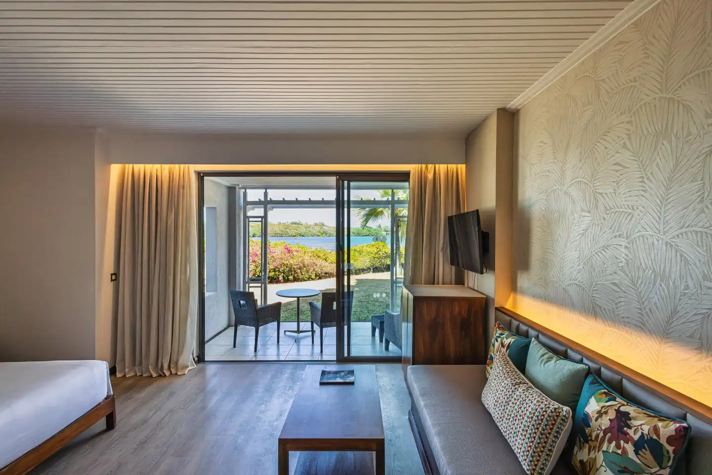 shandrani mauritius tropical ground floor room with terrace hotel outdoor view