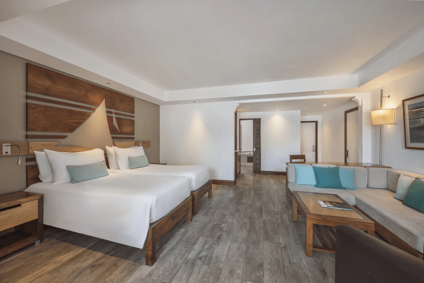 shandrani mauritius two-bedroom deluxe family apartment twin room hotel interior comfortable stay