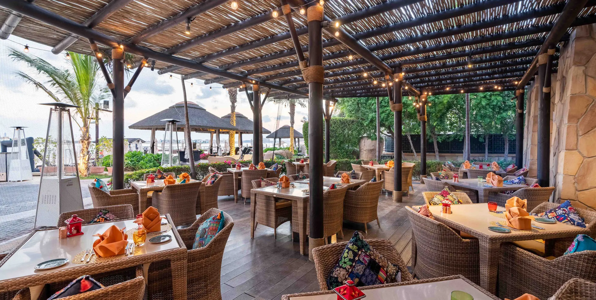 zoya by maui at sofitel dubai the palm featuring stylish beachfront dining and relaxed lounge atmosphere