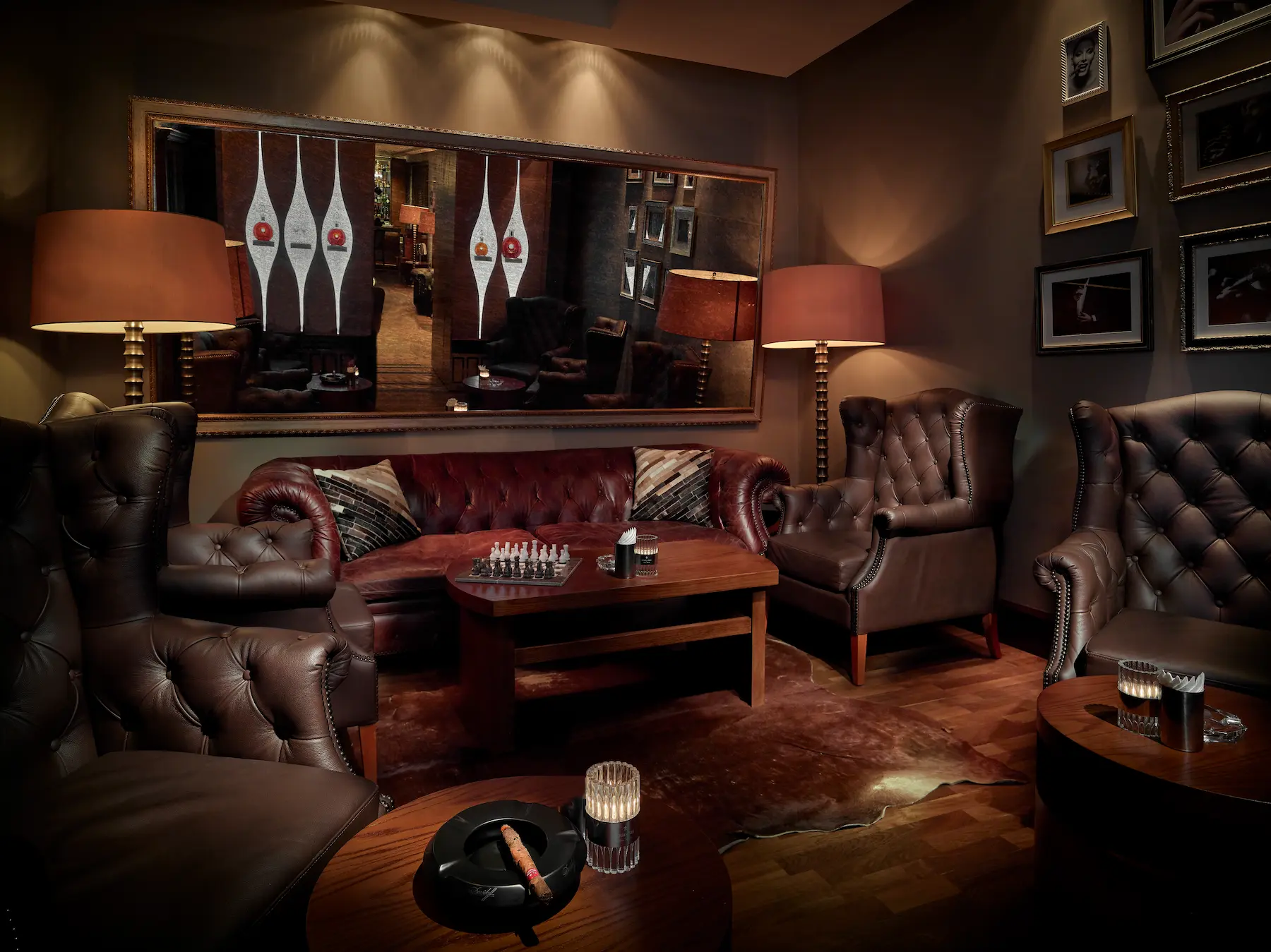 the cigar room at fairmont the palm dubai offering sophisticated lounge and cigar bar experience
