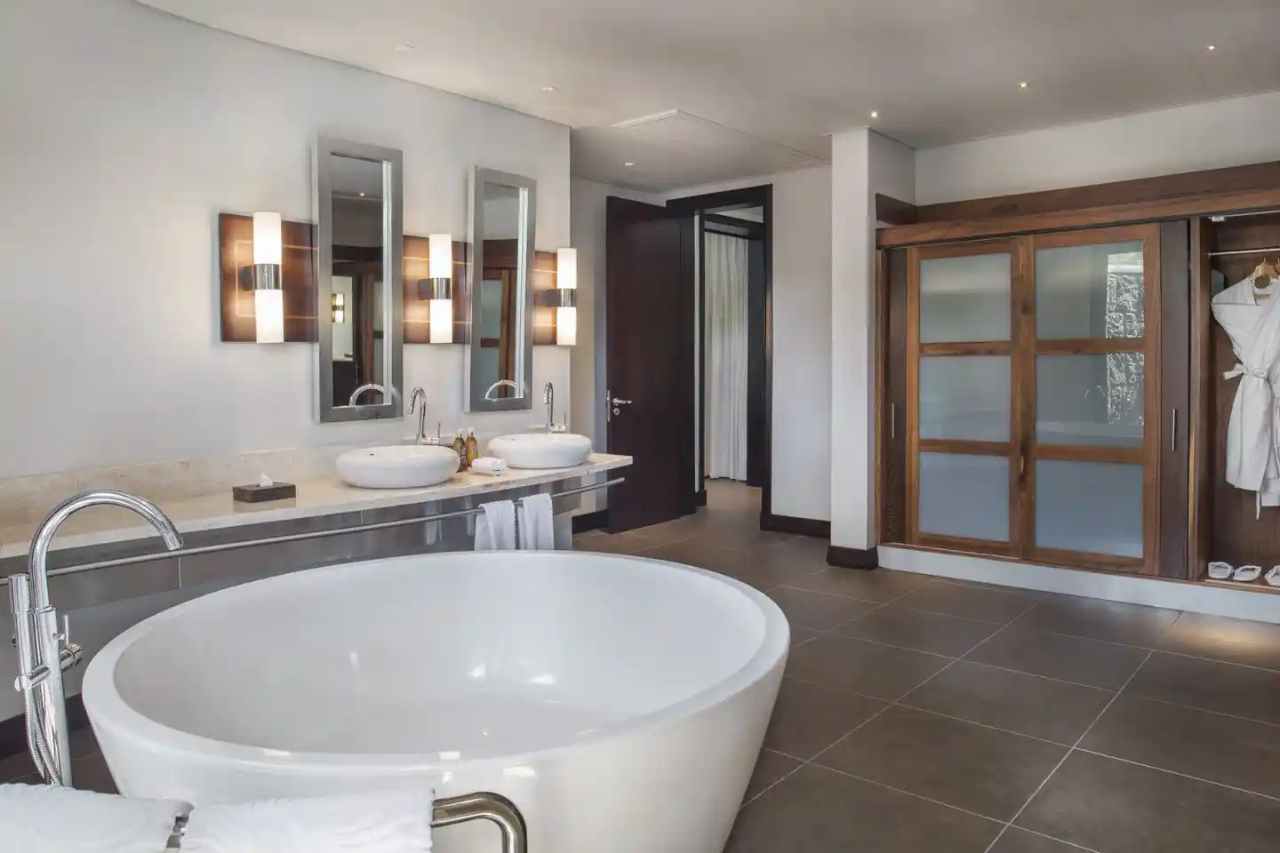 trou aux biches beachfront senior suite with pool bathroom