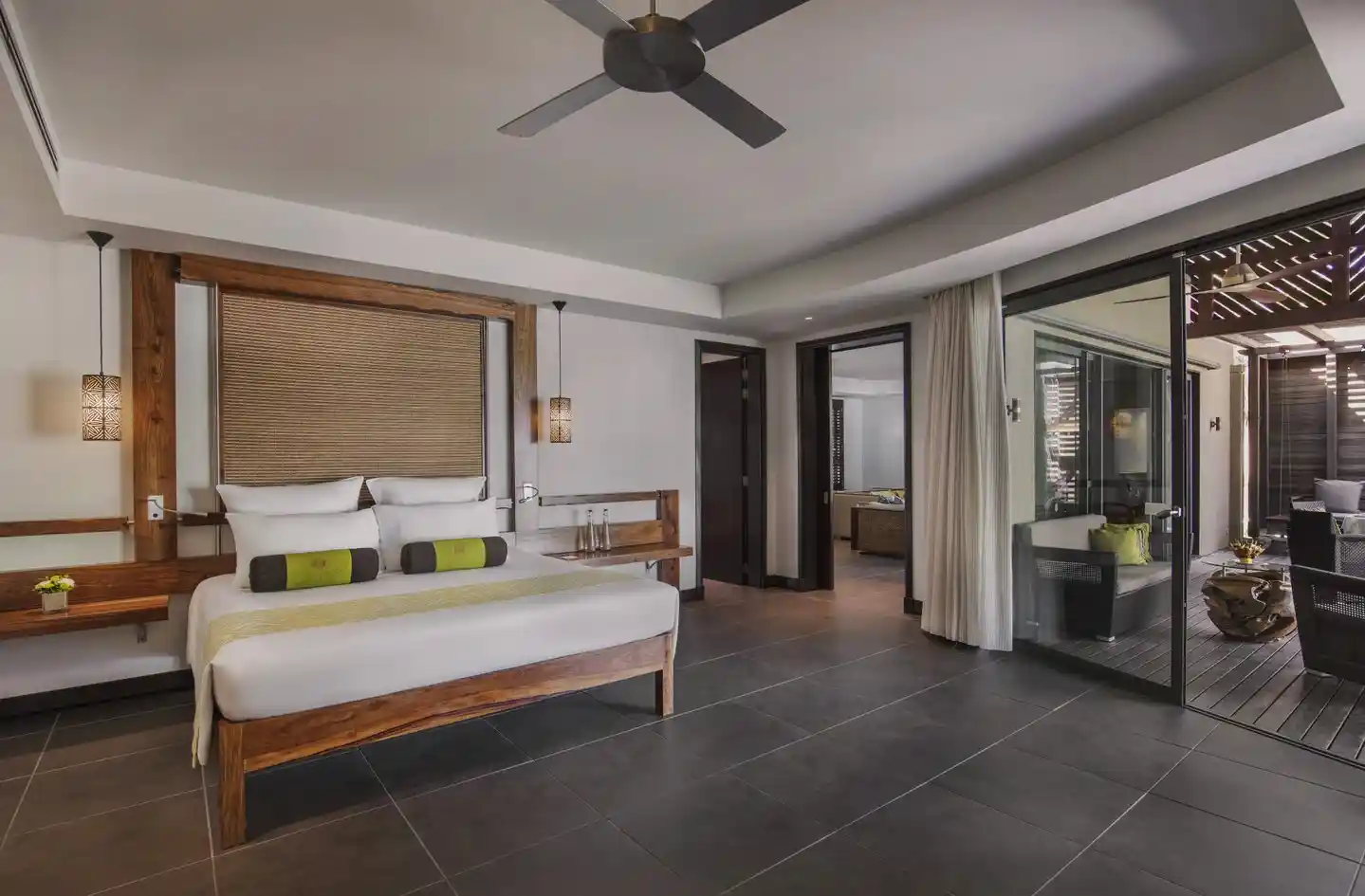 trou aux biches beachfront senior suite with pool bedroom