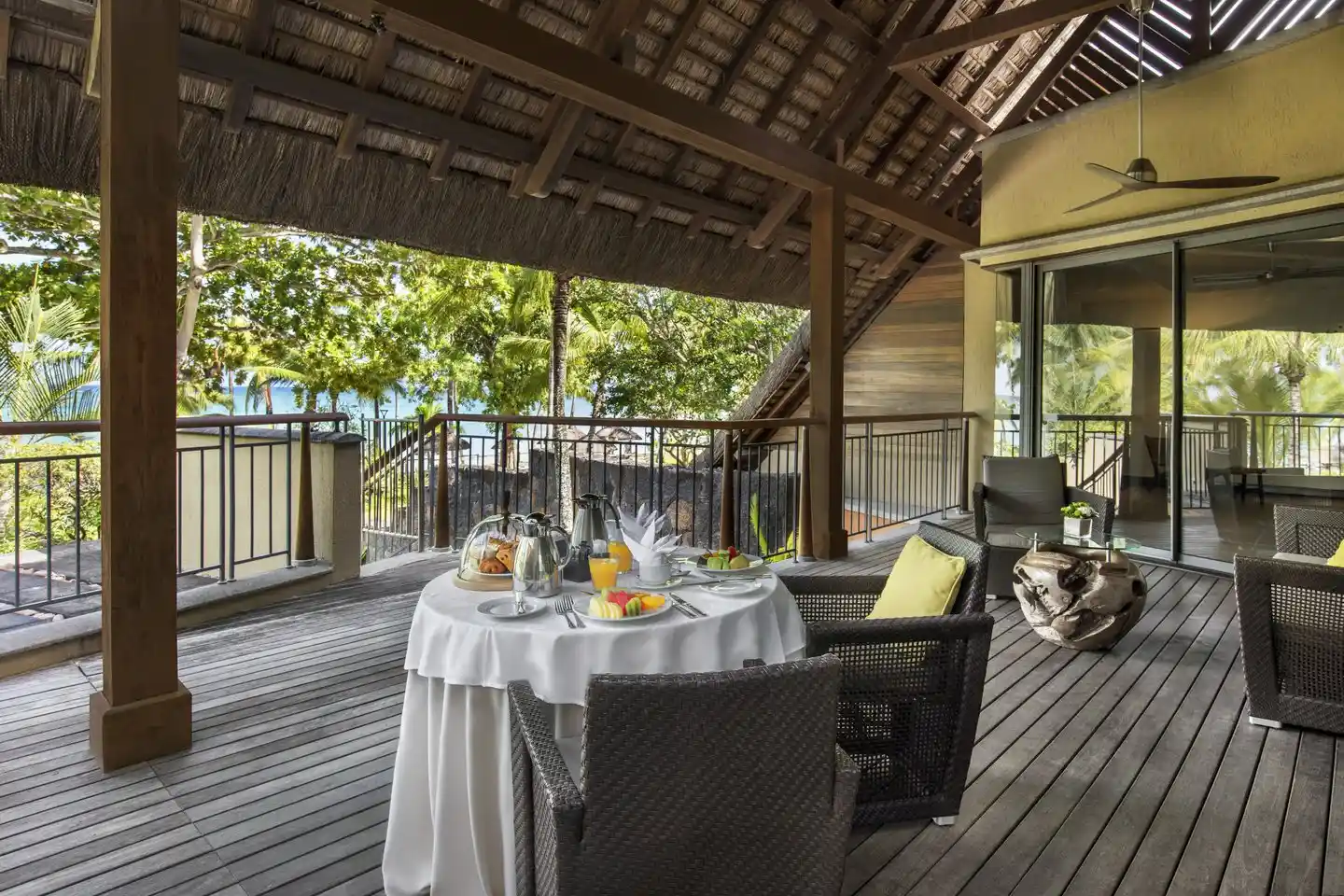 trou aux biches beachfront senior suite with pool terrace