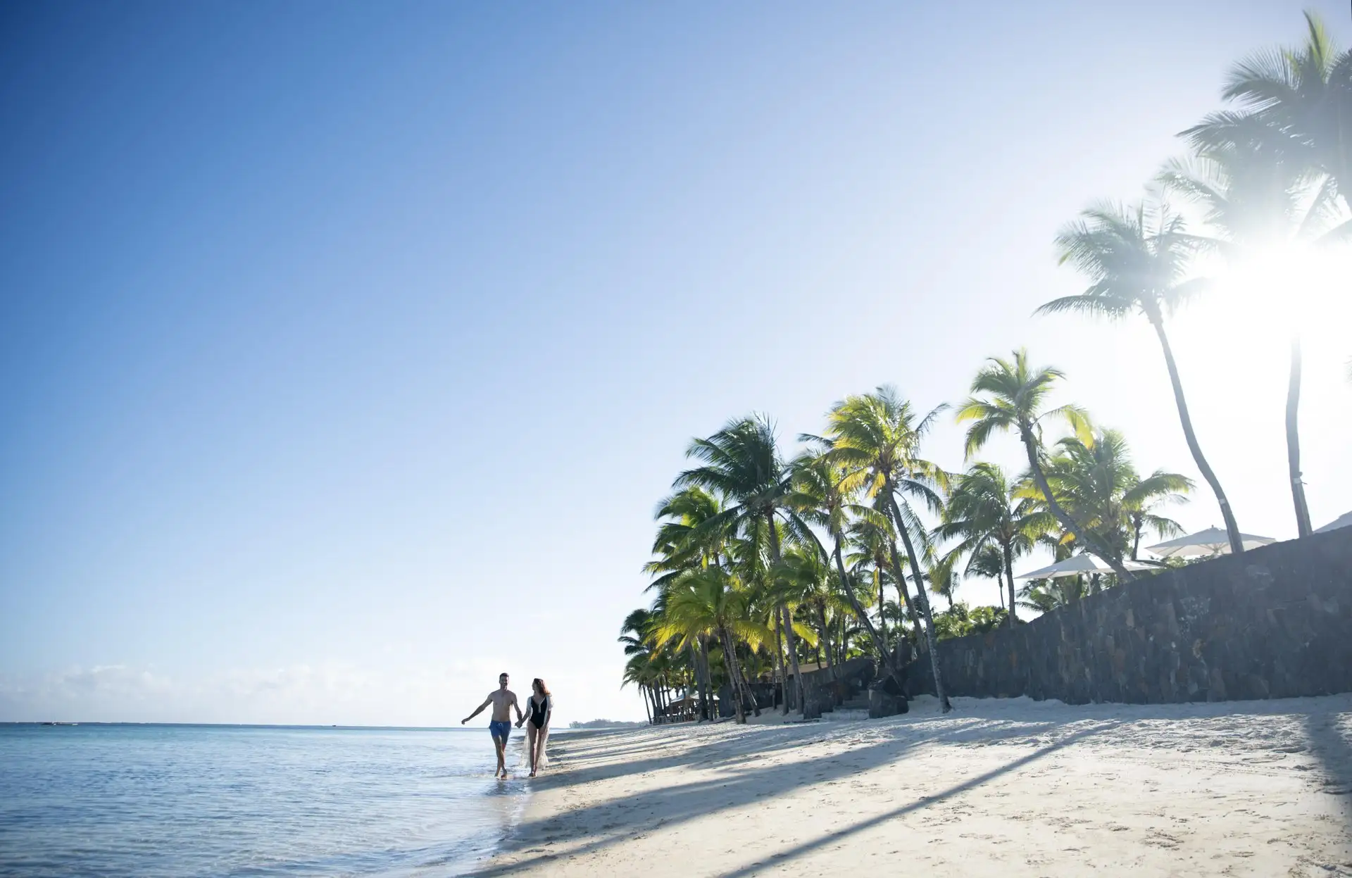 trou aux biches mauritius beach couple