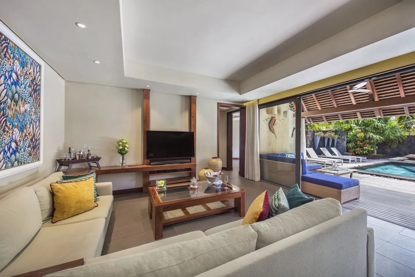 trou aux biches villa three rooms lounge terrace