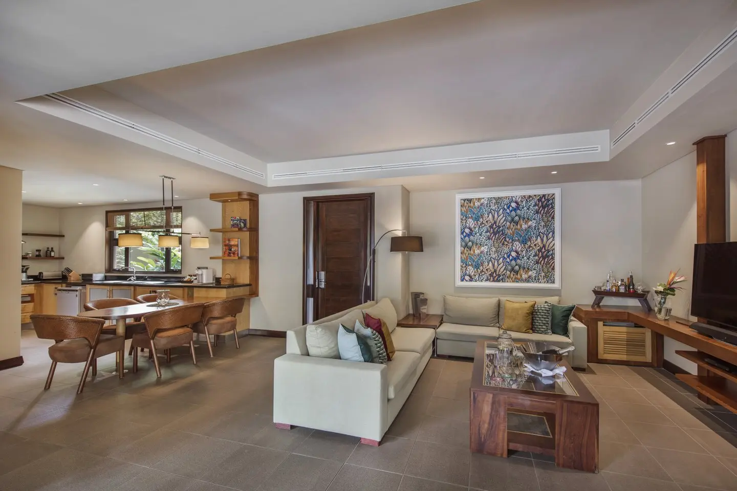 trou aux biches villa two rooms living room