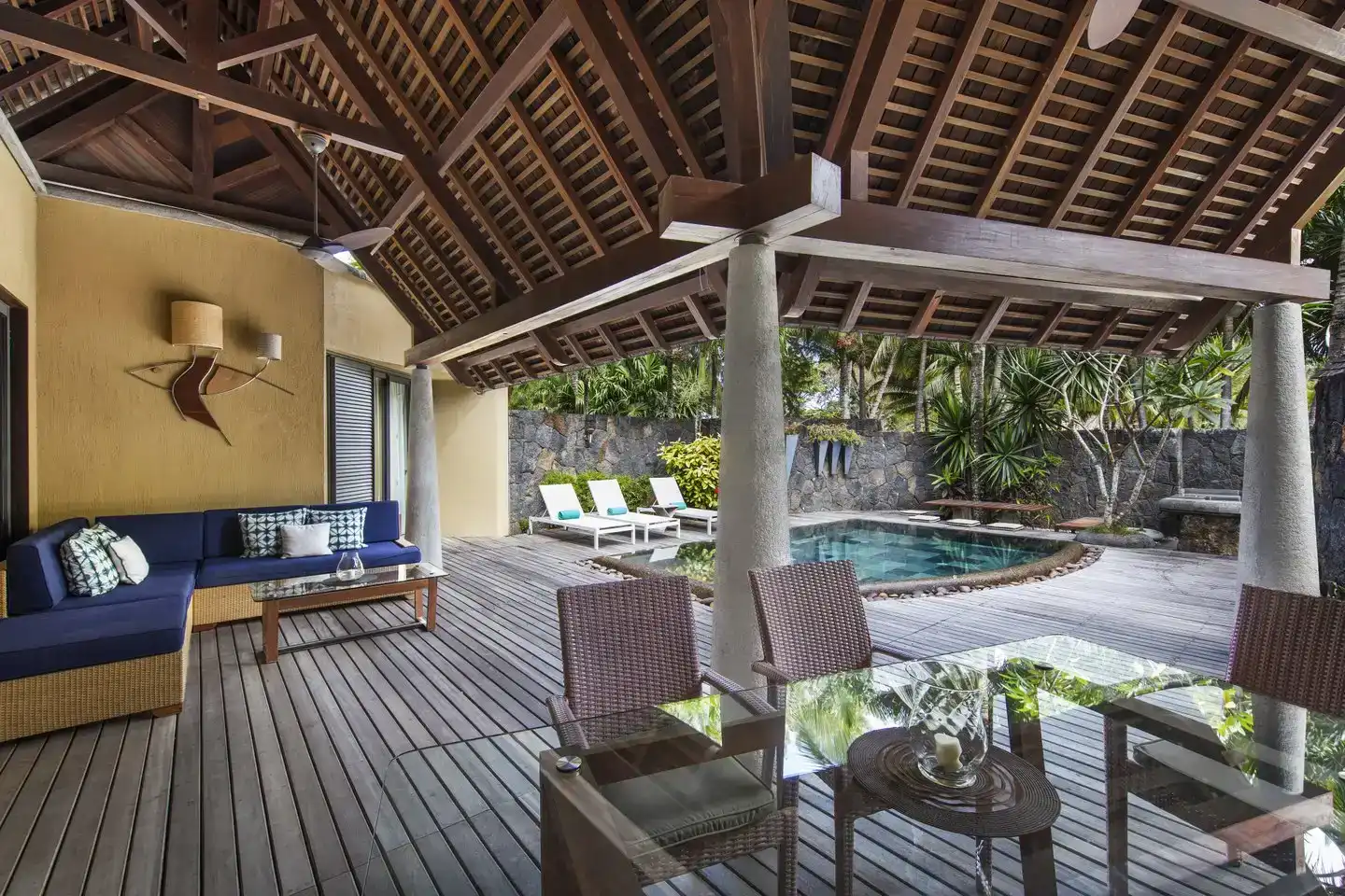 trou aux biches villa two rooms outdoor area