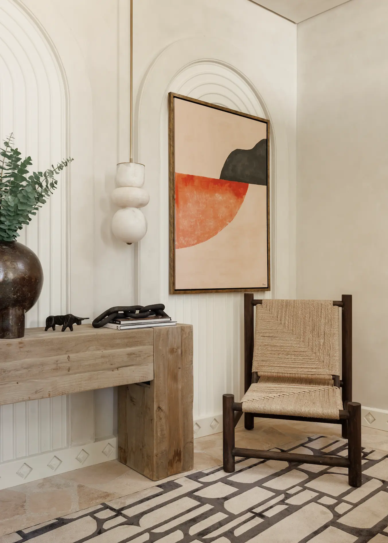hallway in two bedroom al bahar villa at Jumeirah Beach Hotel with modern décor and access to bedrooms and living areas