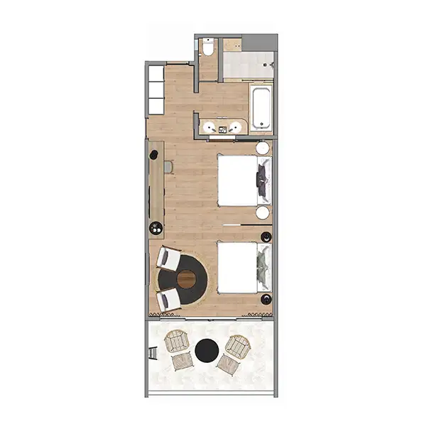 victoria mauritius deluxe ground floor room floor plan hotel layout