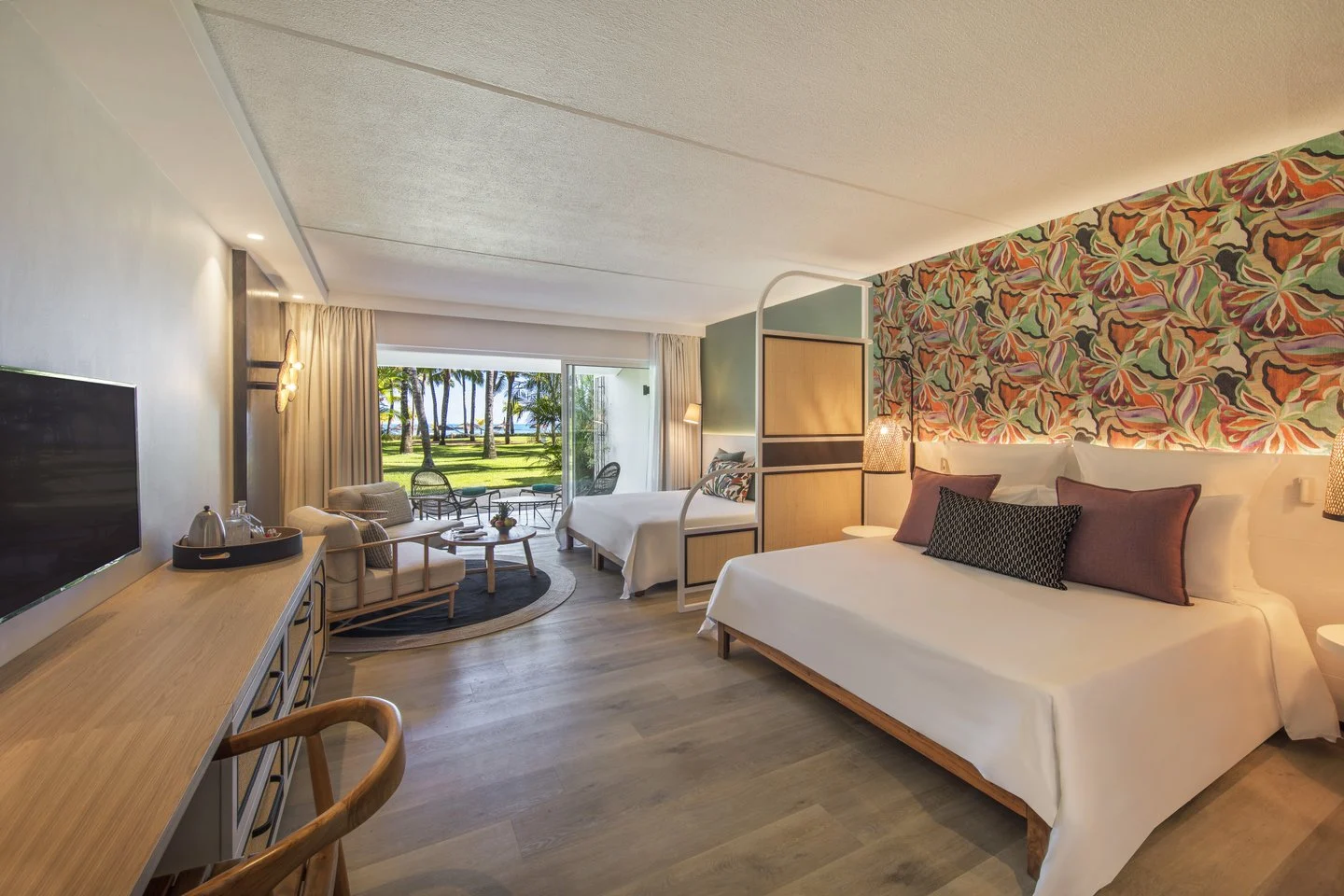 victoria mauritius deluxe ground floor room with terrace hotel view