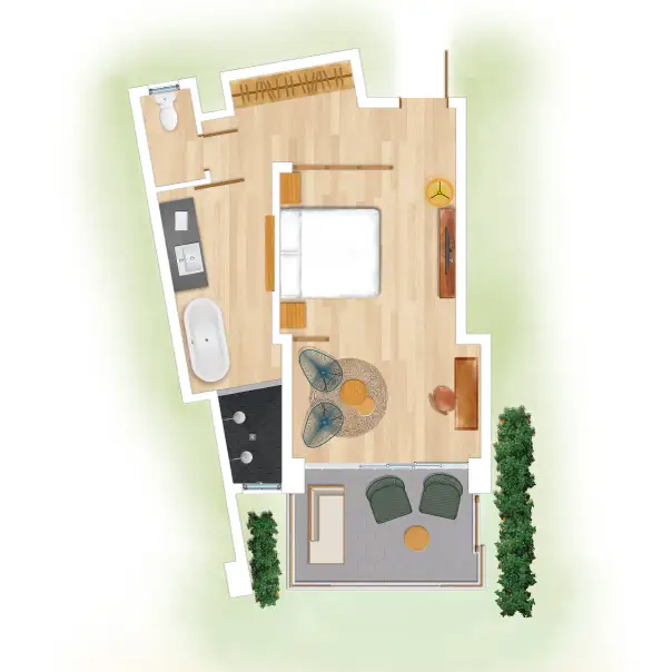 victoria mauritius victoria for two ocean view room floor plan layout