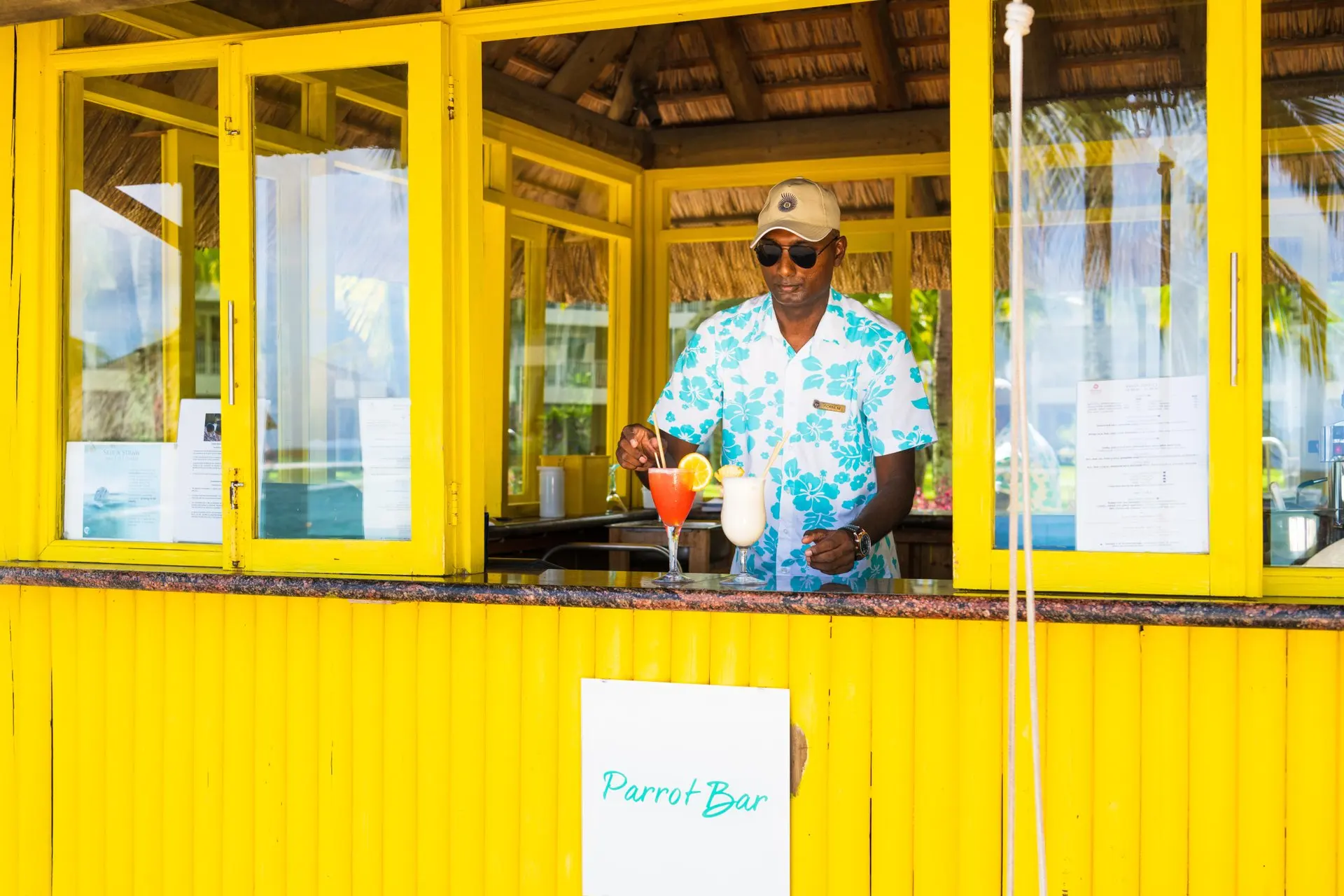 victoria mauritius parrot bar hotel lounge interior drinks and seating