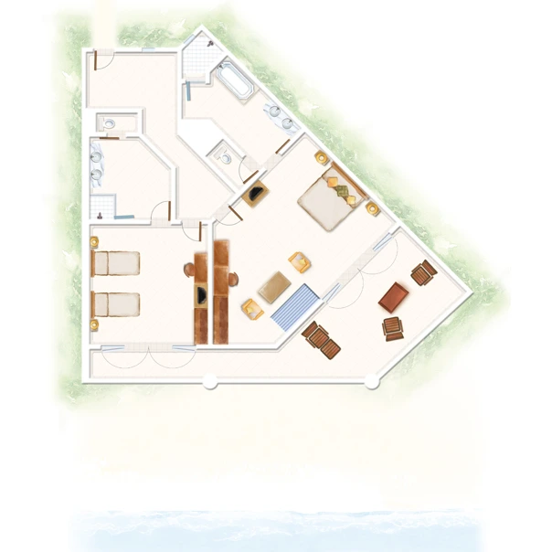 victoria mauritius two-bedroom family apartment floor plan layout hotel accommodation