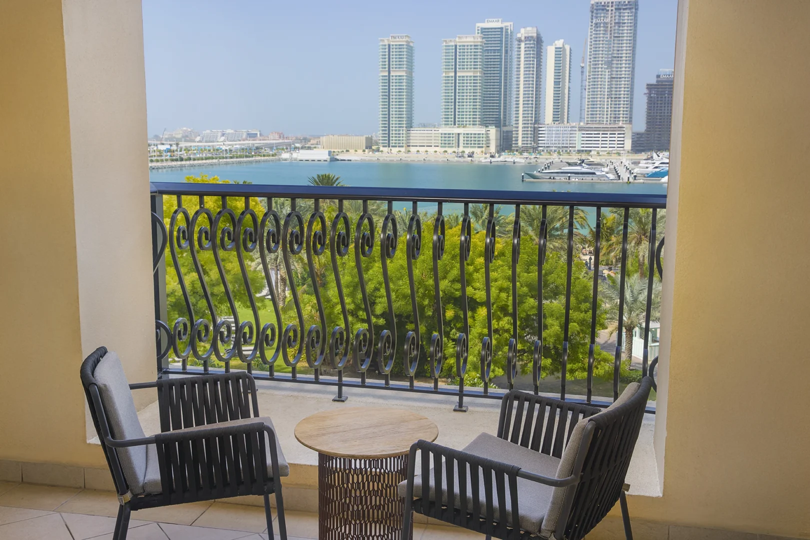 westin club sea balcony at the westin dubai mina seyahi with panoramic arabian gulf views
