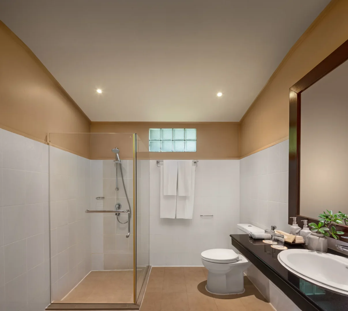 garden villa bathroom at adaaran select hudhuranfushi maldives
