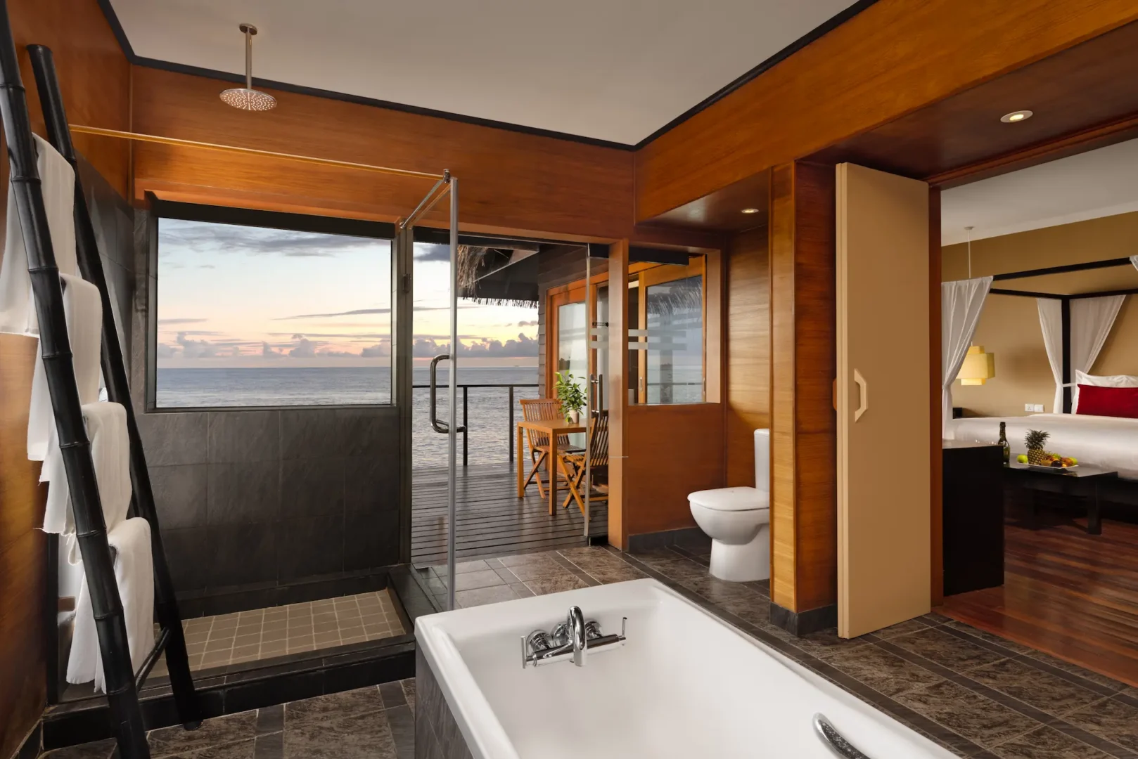 sunrise ocean villa bathroom suite at adaaran select hudhuranfushi maldives