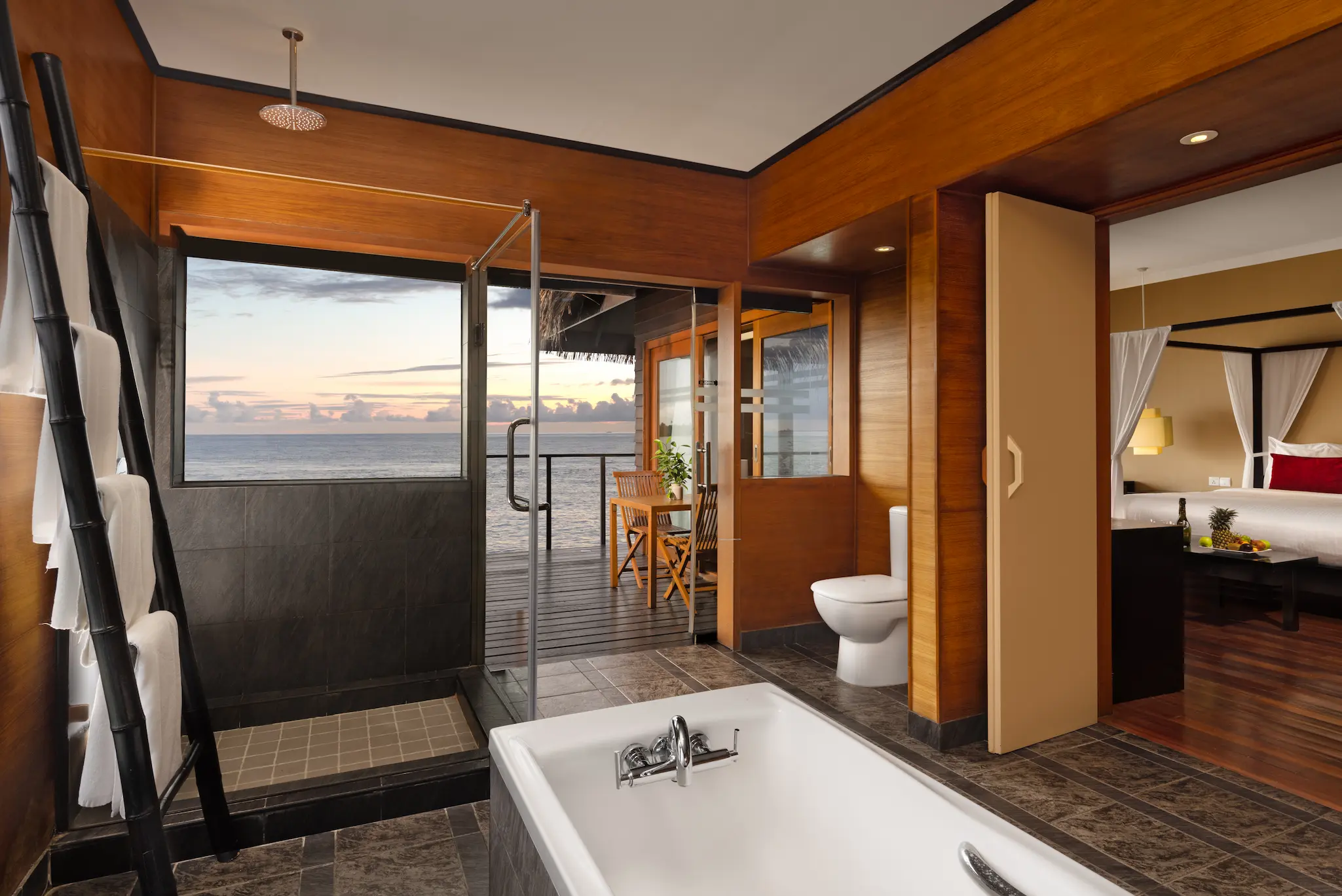 sunrise ocean villa bathroom suite at adaaran select hudhuranfushi maldives