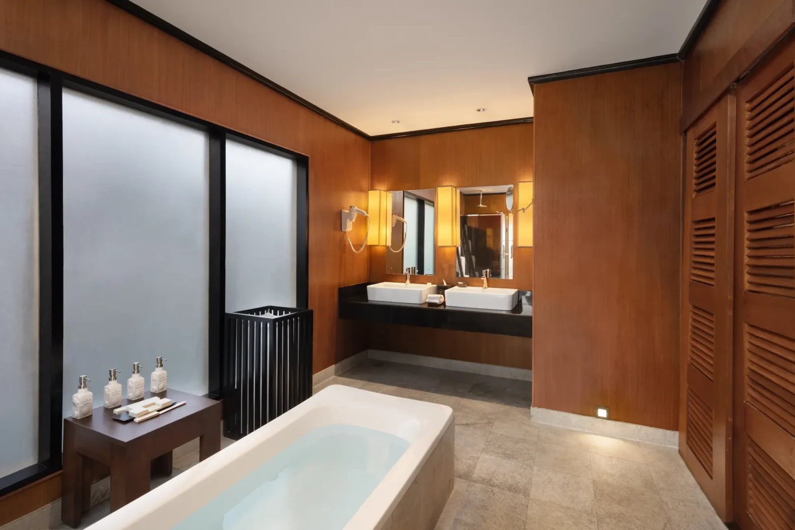 sunset ocean villa bathroom sanctuary at adaaran select hudhuranfushi maldives